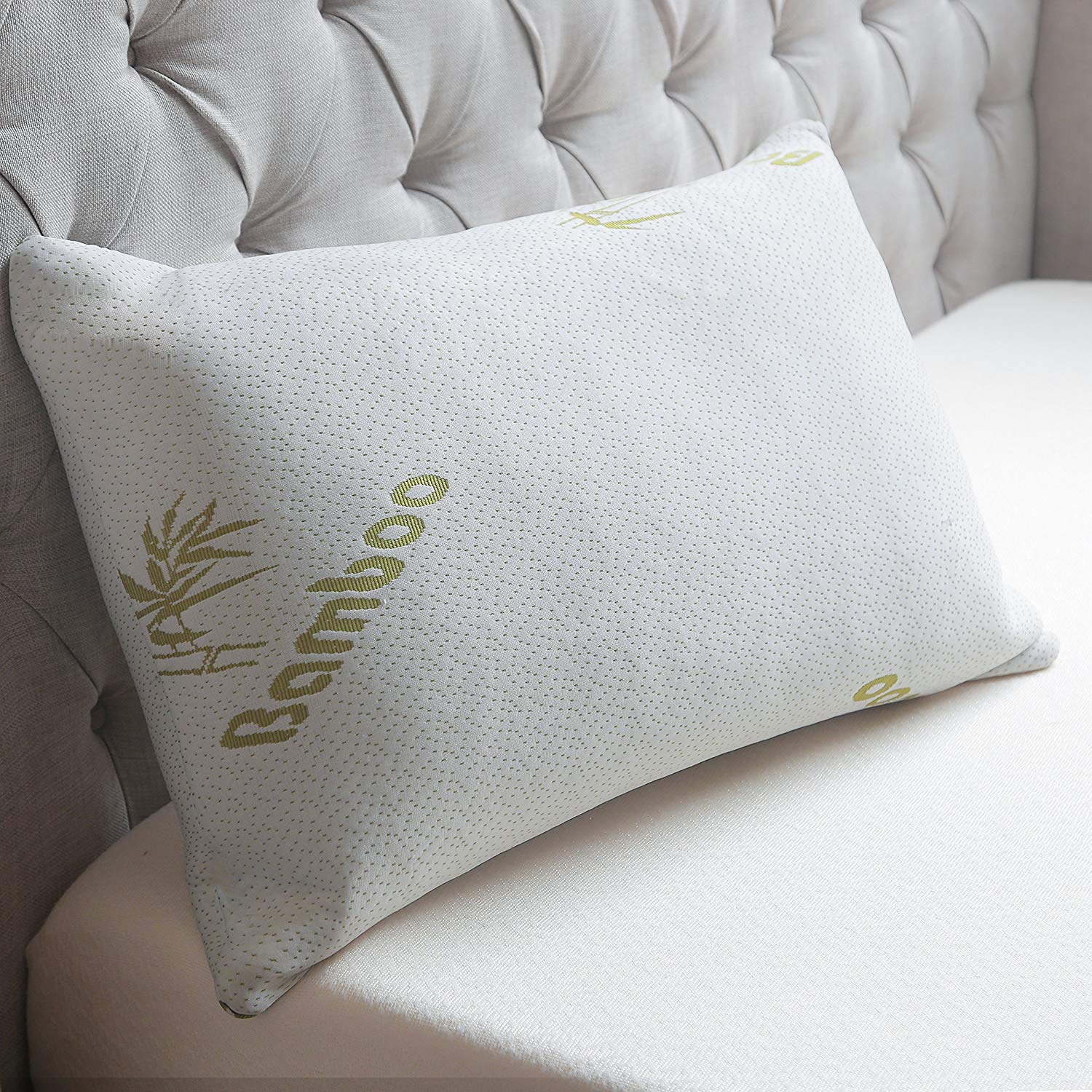 Bamboo Memory Foam Pillow Infused with Aloe Vera Caravalli